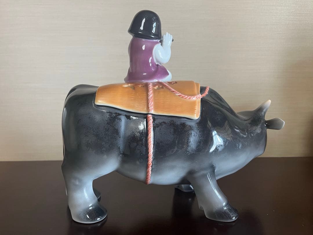 【深川製磁】希少 香炉 牛乗り笛吹き童子 ライトを入れても◎