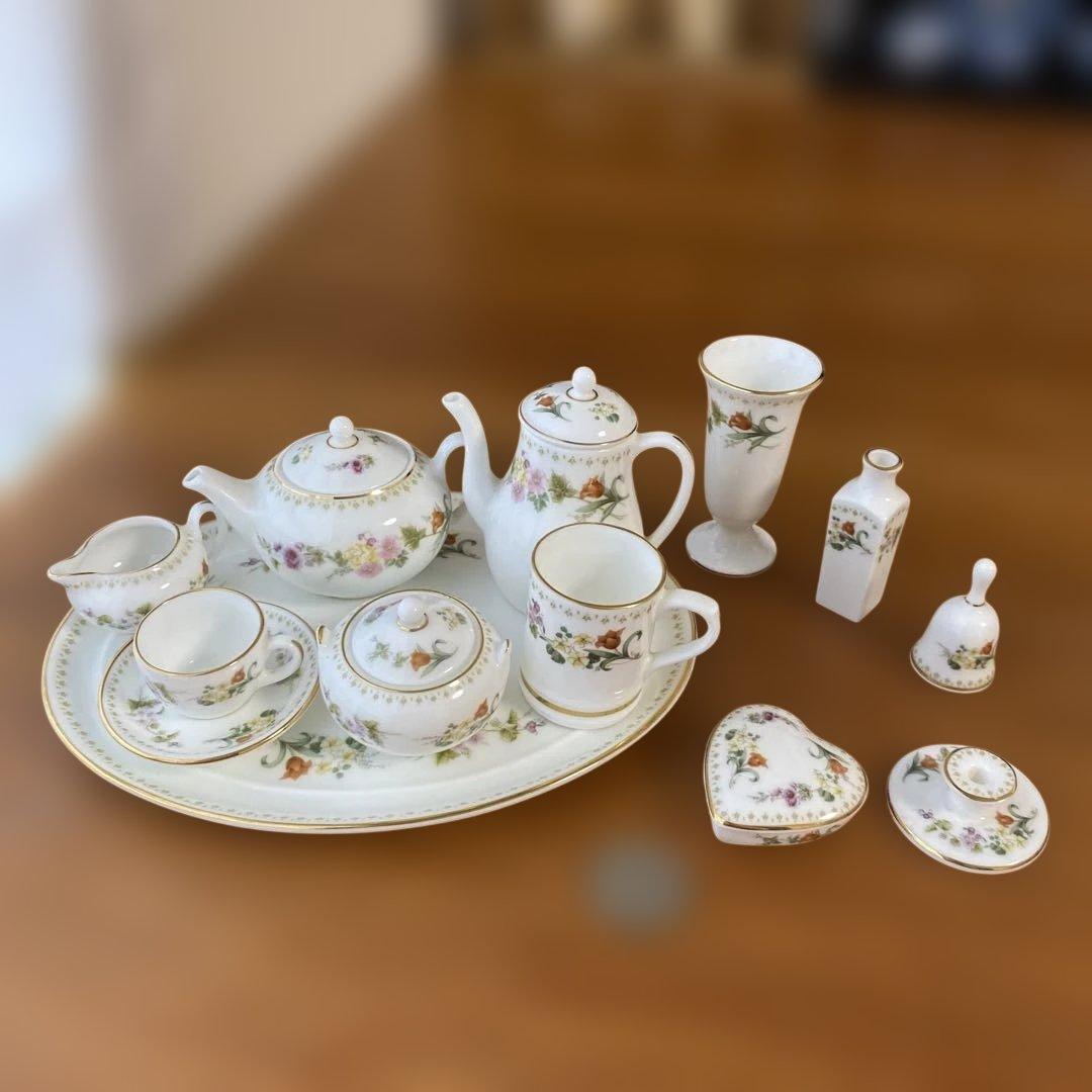 ウェッジウッド ミラベル　ミニチュア　ティーセット　コーヒーセット　タンカード