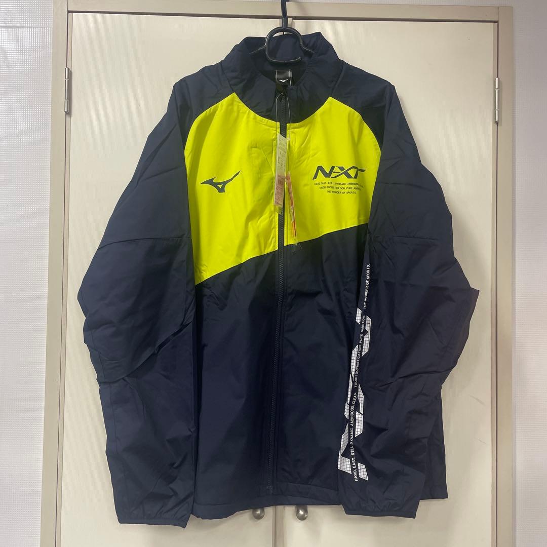 正規品 Mizuno NX ブレーカ－上下セット イエロー/ネイビー 2XL