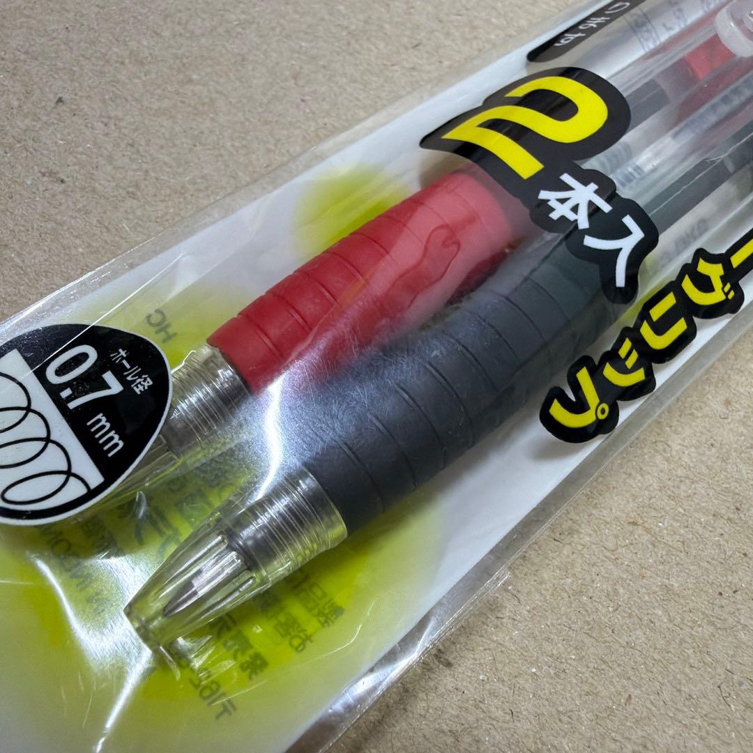 新品 廃盤 ZEBRA ゼブラ D-1K ボールペン 黒赤 2本セット 油性