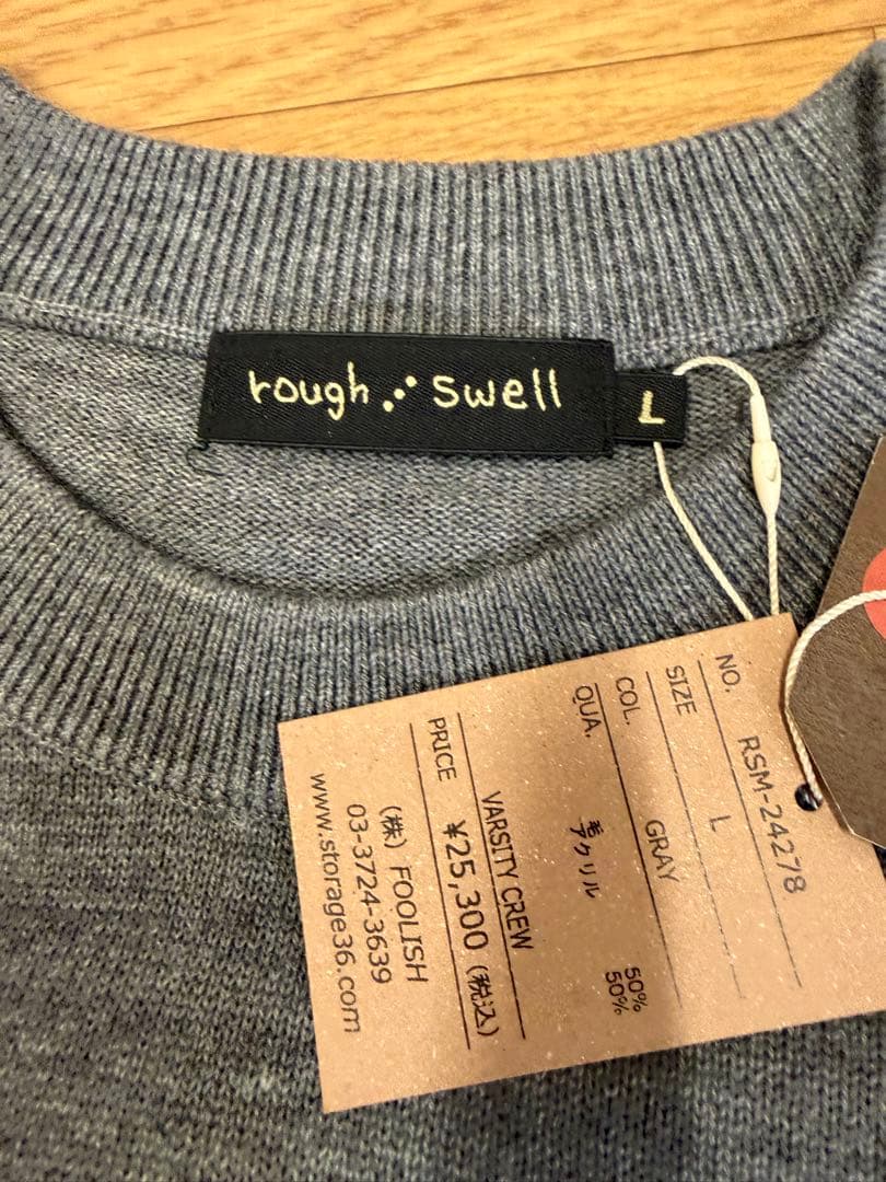新品正規品【ROUGH&SWELL/L】クルーネックニットセーター長袖