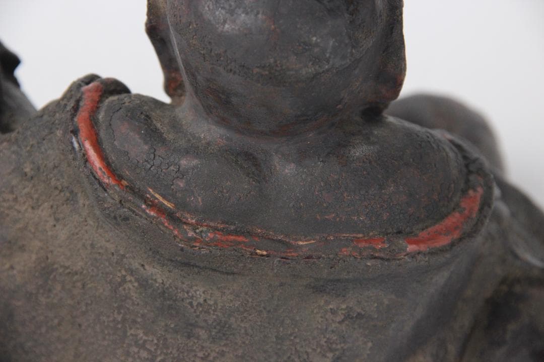 桃山時代 楽焼　田中 宗慶　達磨　だるま　置物　焼き物　箱付 EM19-18