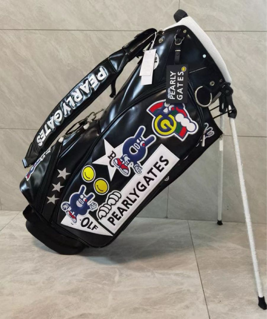 PEARLY GATES 黒 キャディバッグ ゴルフバッグ スタンドバッグ