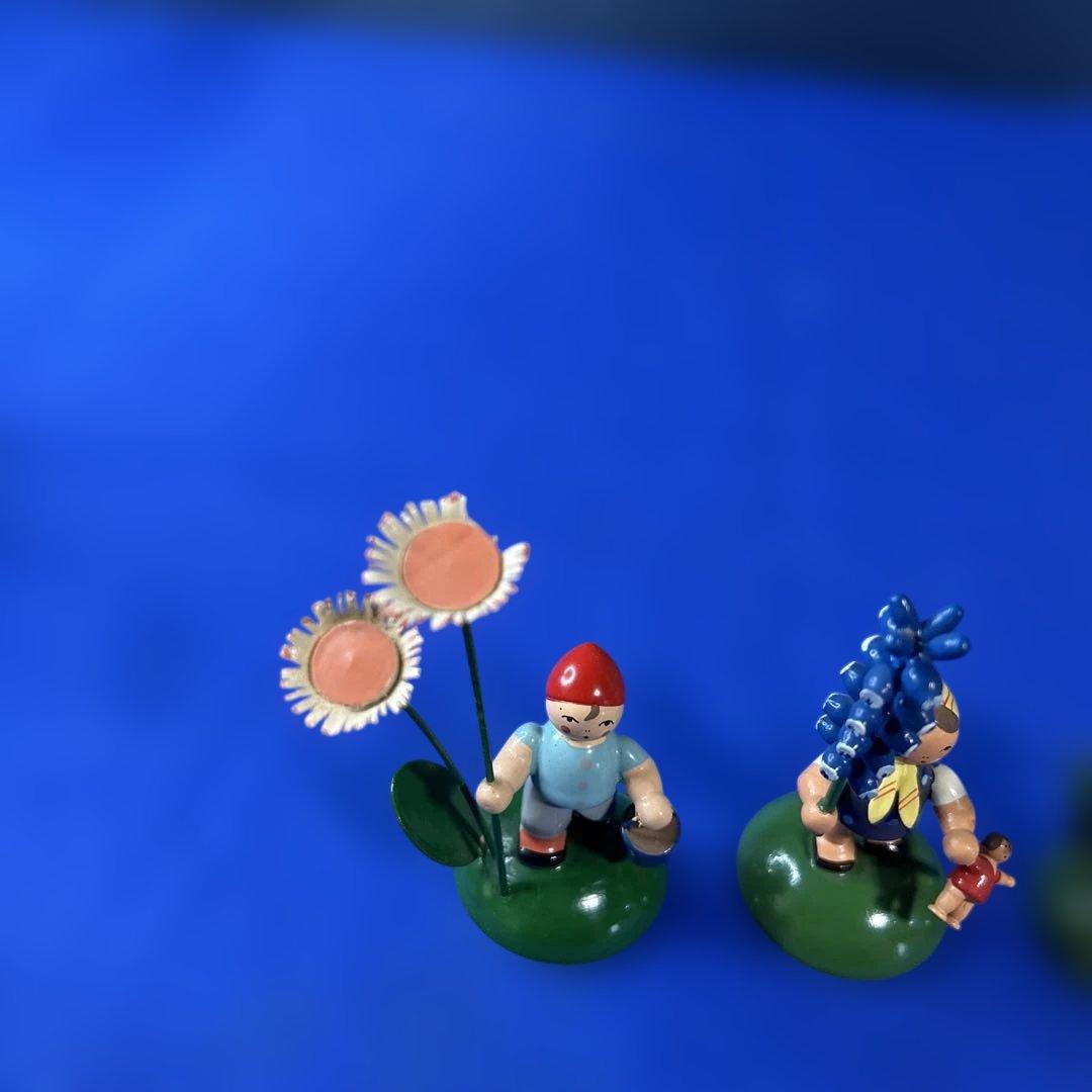 Erzgebirgische Volkskunst フラワーチルドレン 木製