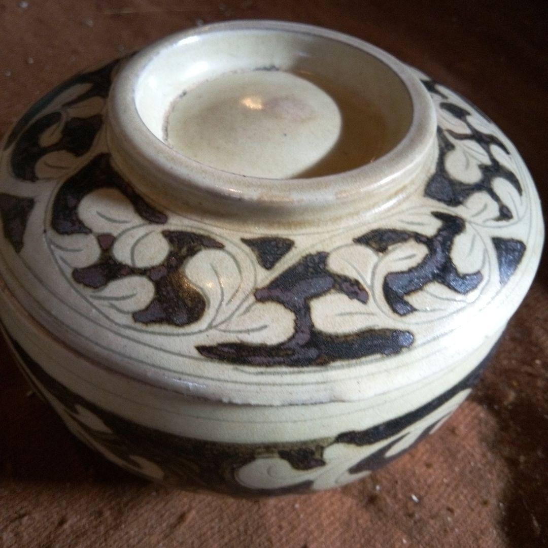 中国陶磁器　磁州窯　合子