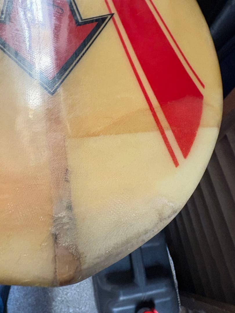 フレッチャーシエープ9ロングボード 赤いストライプ