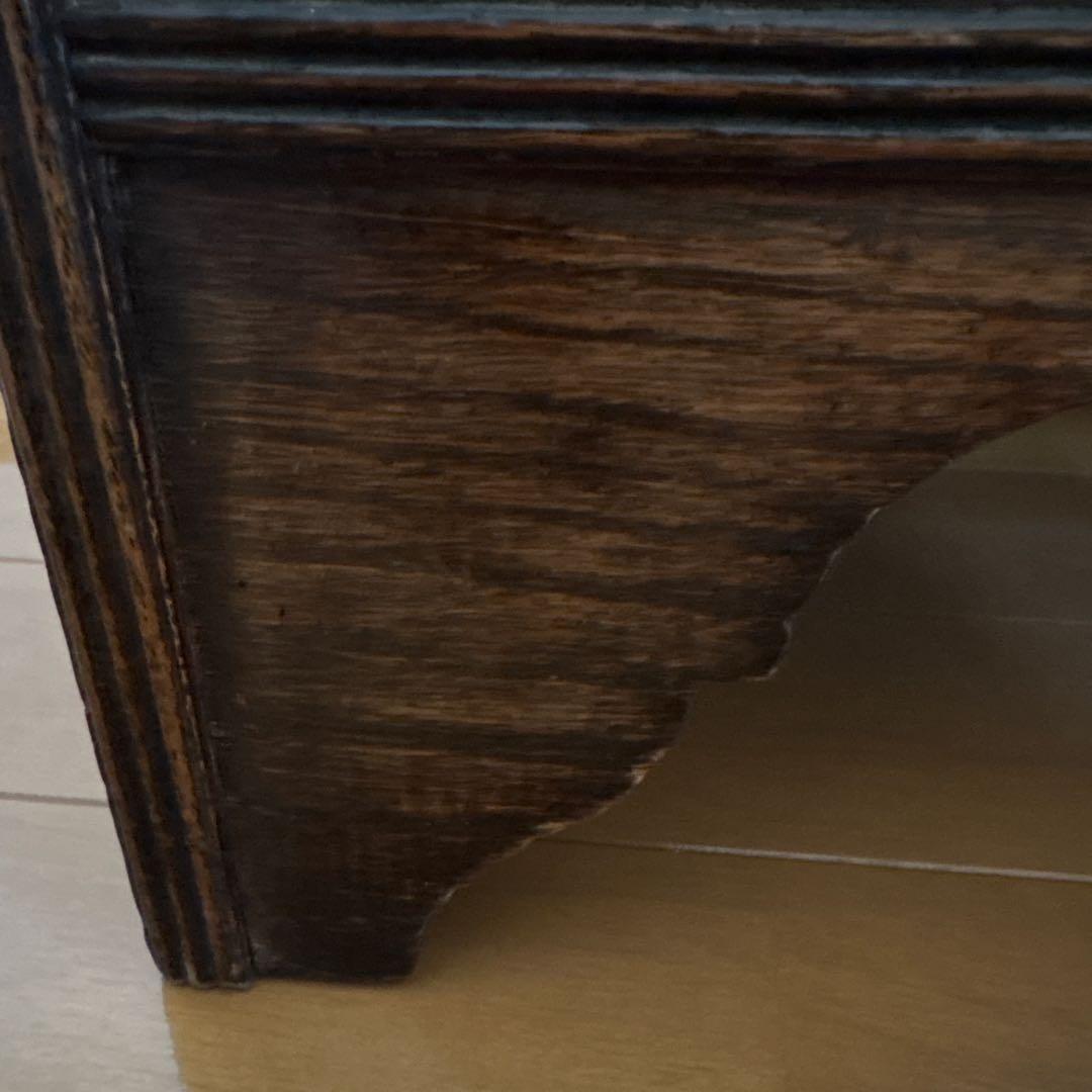 イギリスアンティーク　飾り棚　本棚　ガラス扉　オーク材