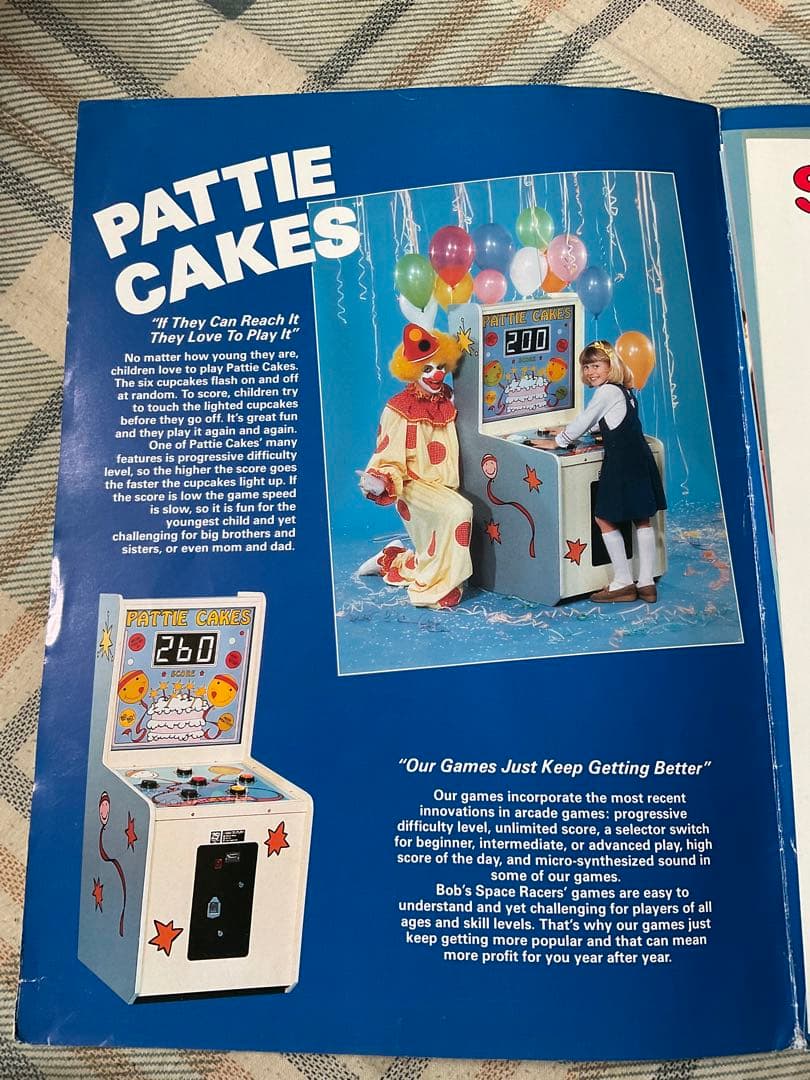 1983年 WHAC A MOLE他、アメリカのアーケードゲーム筐体カタログ集。