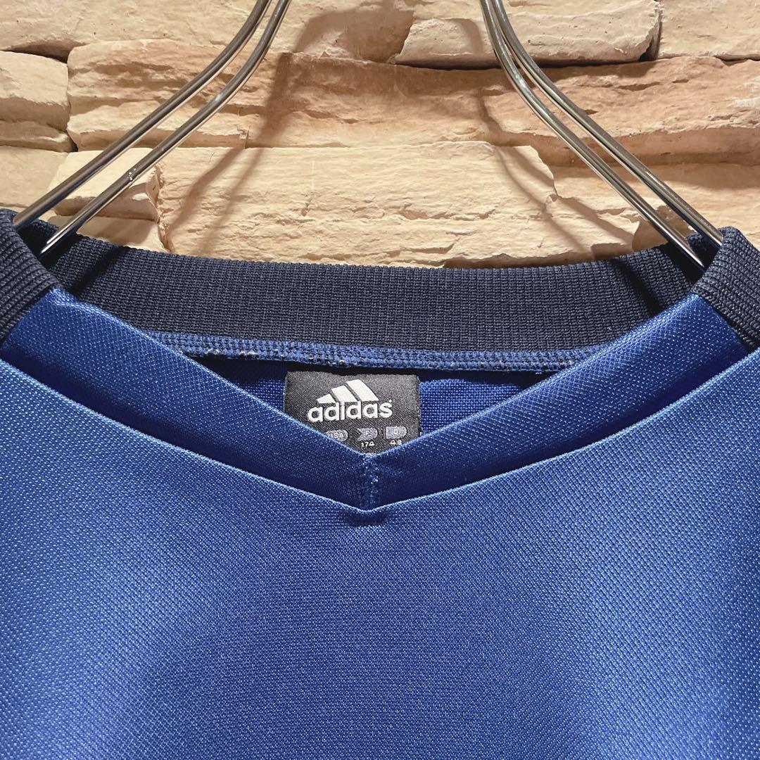 【美品】y2k/常田大希/adidas/長袖ゲームシャツ/デカロゴ/絶妙配色/L