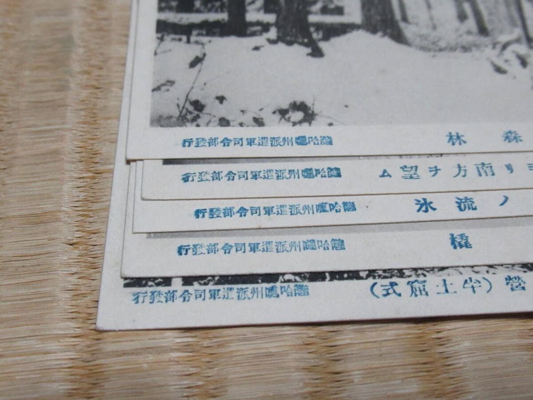 美品 大正時代 共紙袋付◆北樺太 亜港 絵葉書 12枚 薩哈嗹州派遣軍司令部発行