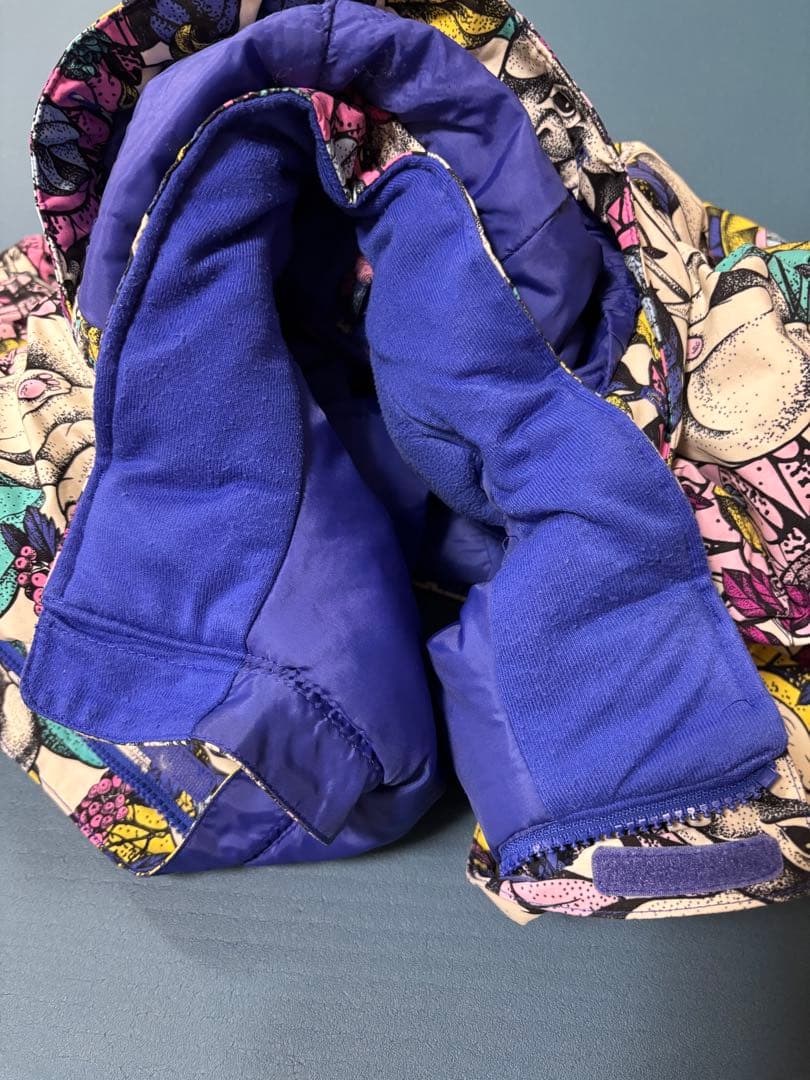 バートン　100 110スノーボードウェア　子供　キッズ BURTON ビブ　紫