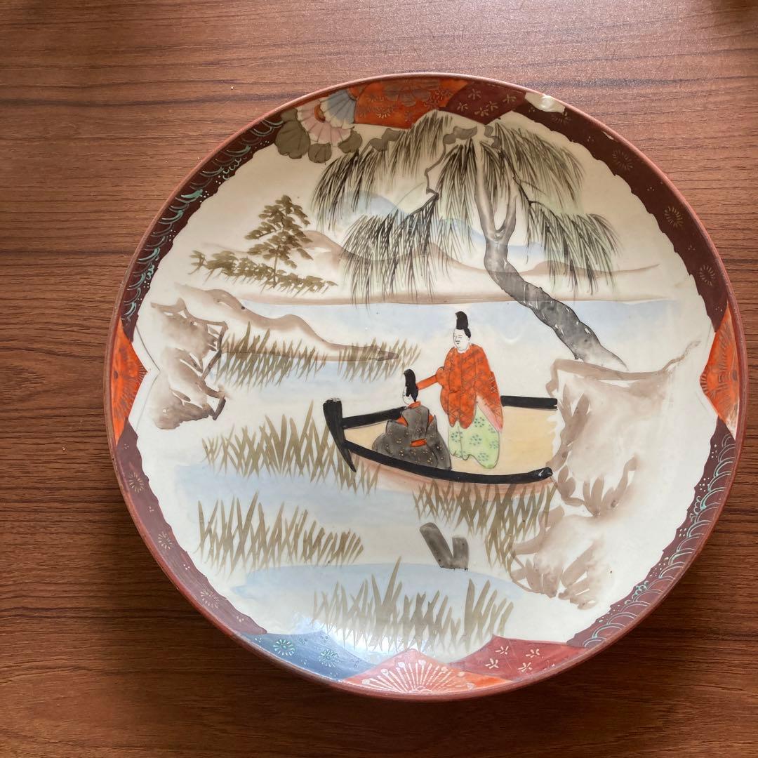 絵皿　芸術的風景皿　骨董　古美術