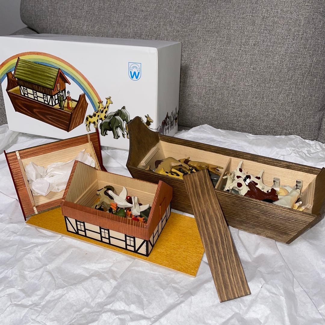 クリスチアン・ヴェルナー　ノアの方舟 木製 置物 ドイツ製
