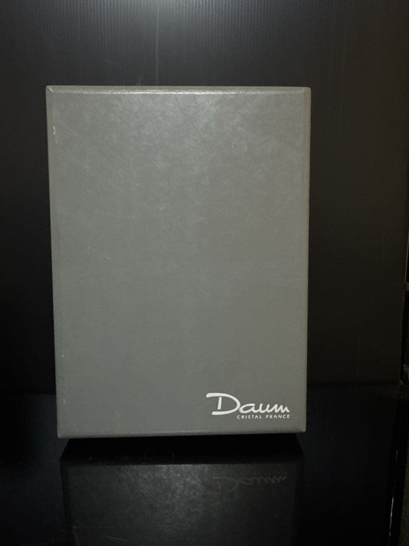 特大 Daum France クリスタル 青マーブル ガラス 花瓶 廃盤 貴重