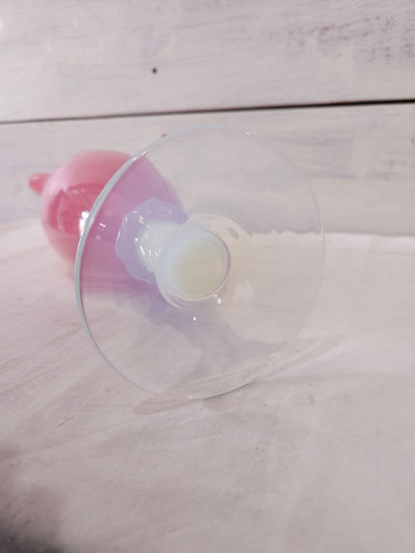 フランスアンティーク オパリンガラス 花瓶 一輪挿し 花器 フラワーベース