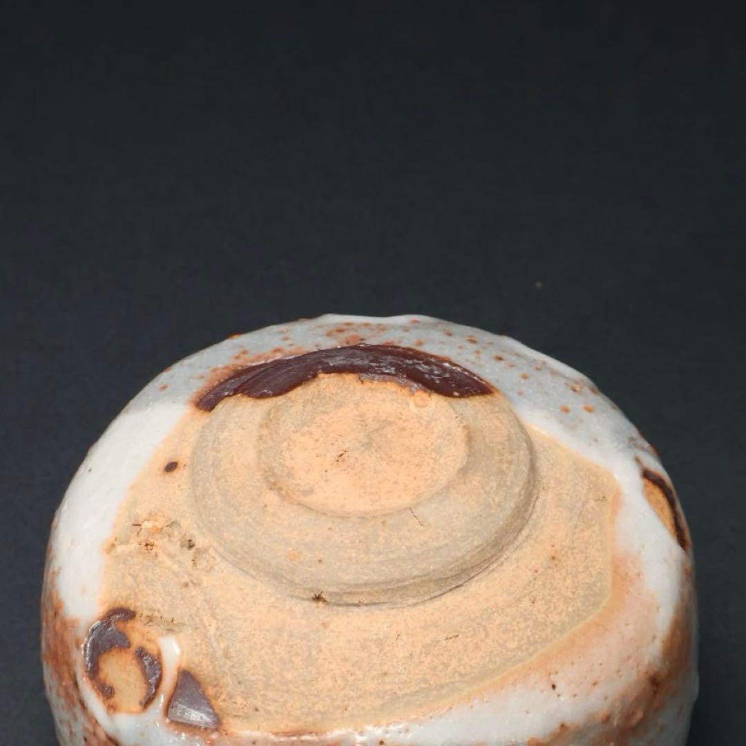 【最終価格】抹茶碗　鼠志野亀の絵　月形那比古　夏至亀　共箱　R1424お14