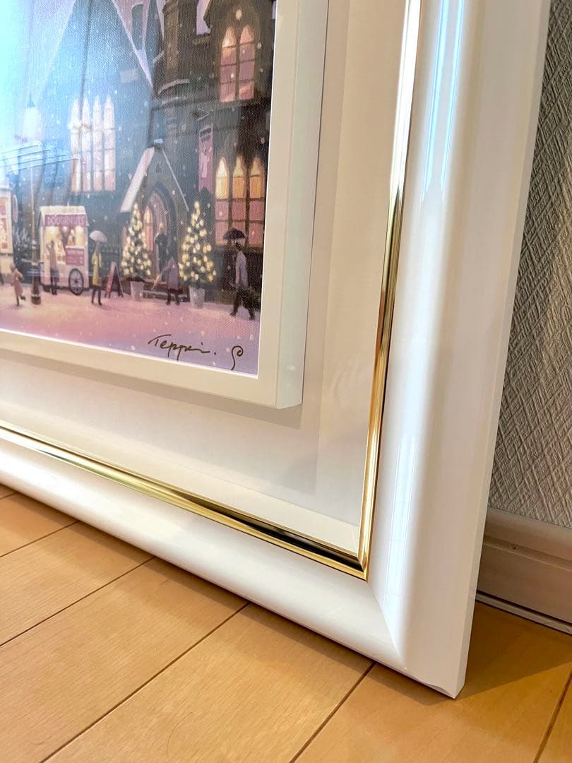 真作保証 笹倉鉄平 クリスマスタウン シルクスクリーン