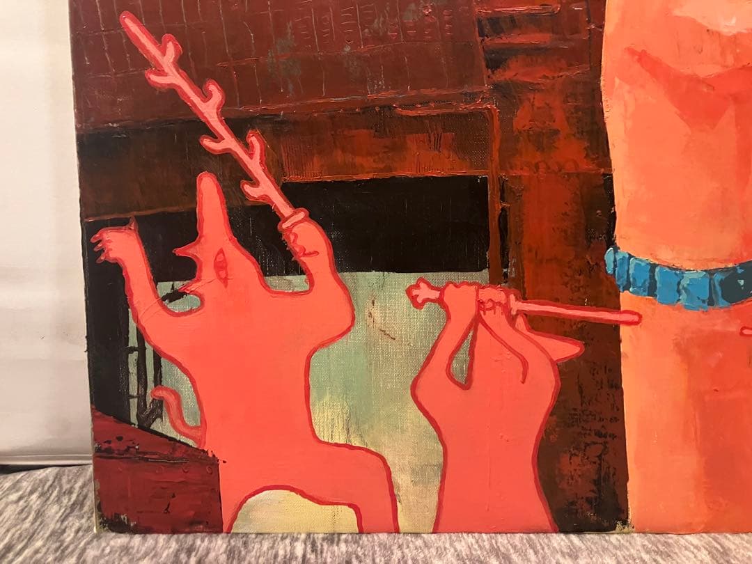 手の形をした油彩画