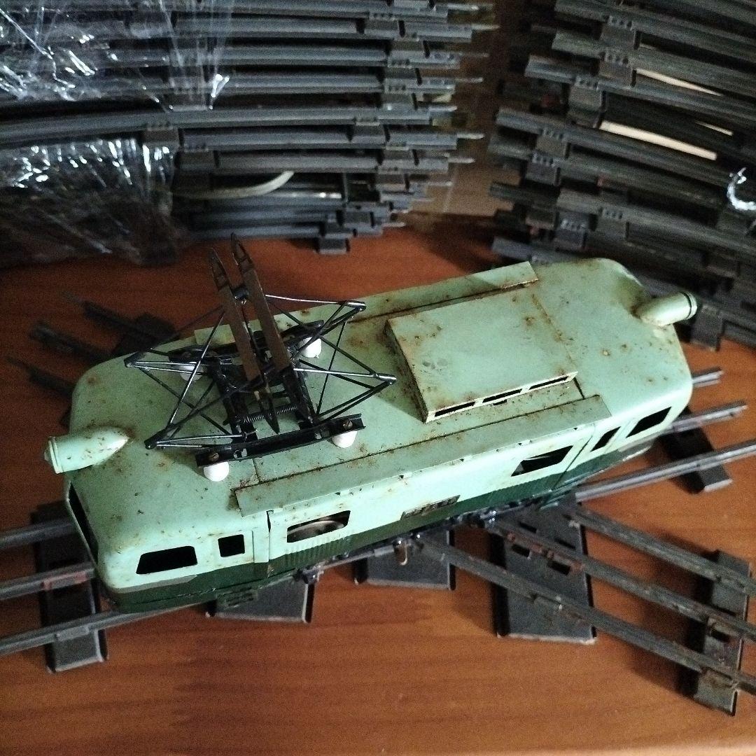 KTM EB5828 3線式Oゲージレトロ鉄道模型 緑色と白色 制御盤付き