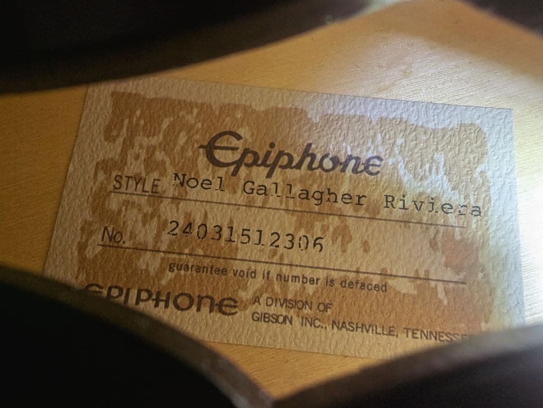 [美品] Epiphone Noel Gallagher／ Riviera
