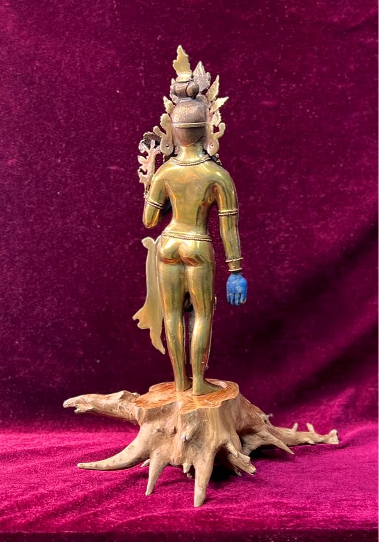 ラピスラズリ 仏像 多羅菩薩 彫刻 天然石彫刻