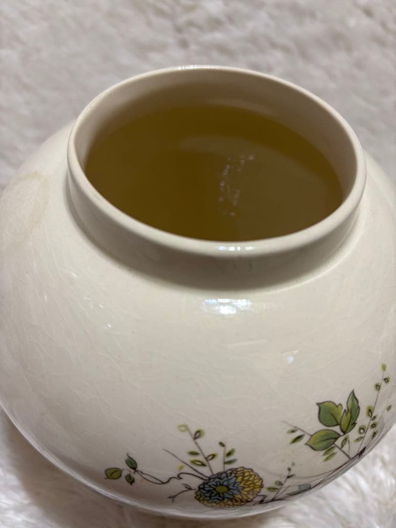 ロイヤルコールドン　アンティーク　花鳥の壺
