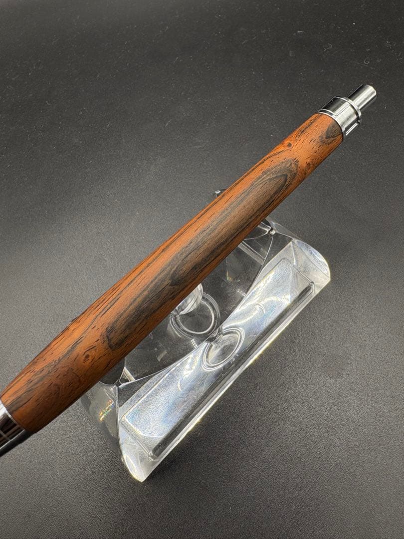 527極上　ハカランダ　杢あり　木軸シャーペン　ボールペン