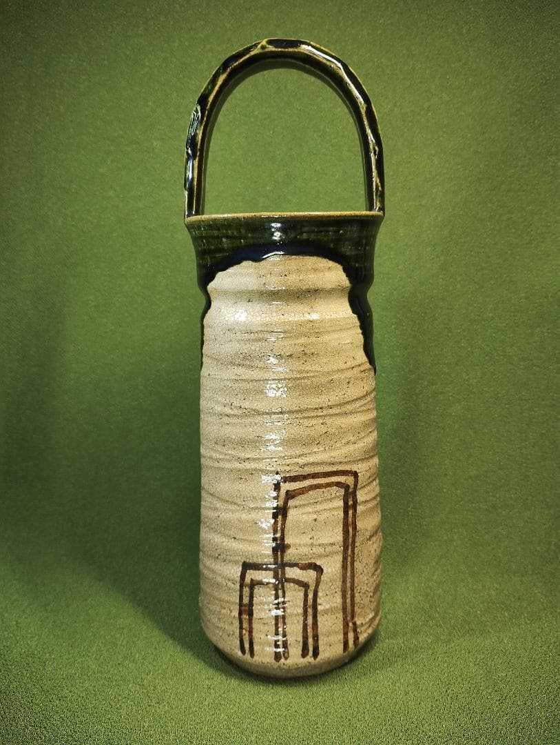 織部手付　花入　茂