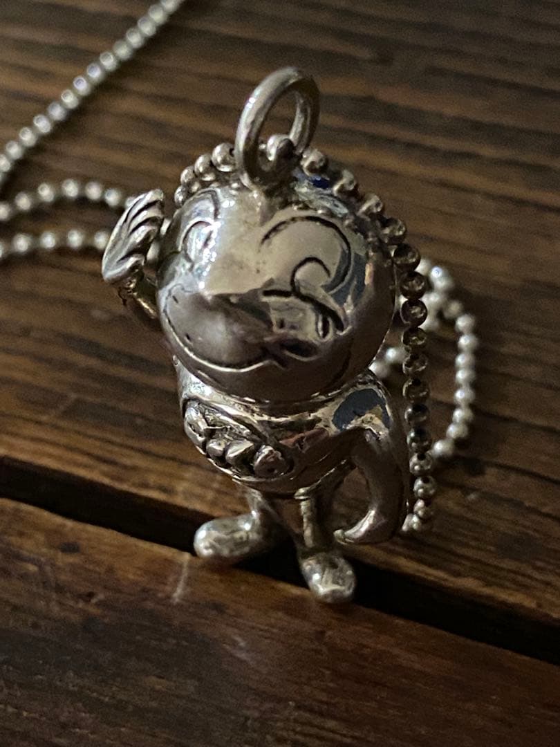 ヴィンテージ Esso マスコット ネックレス Silver 925チェーン