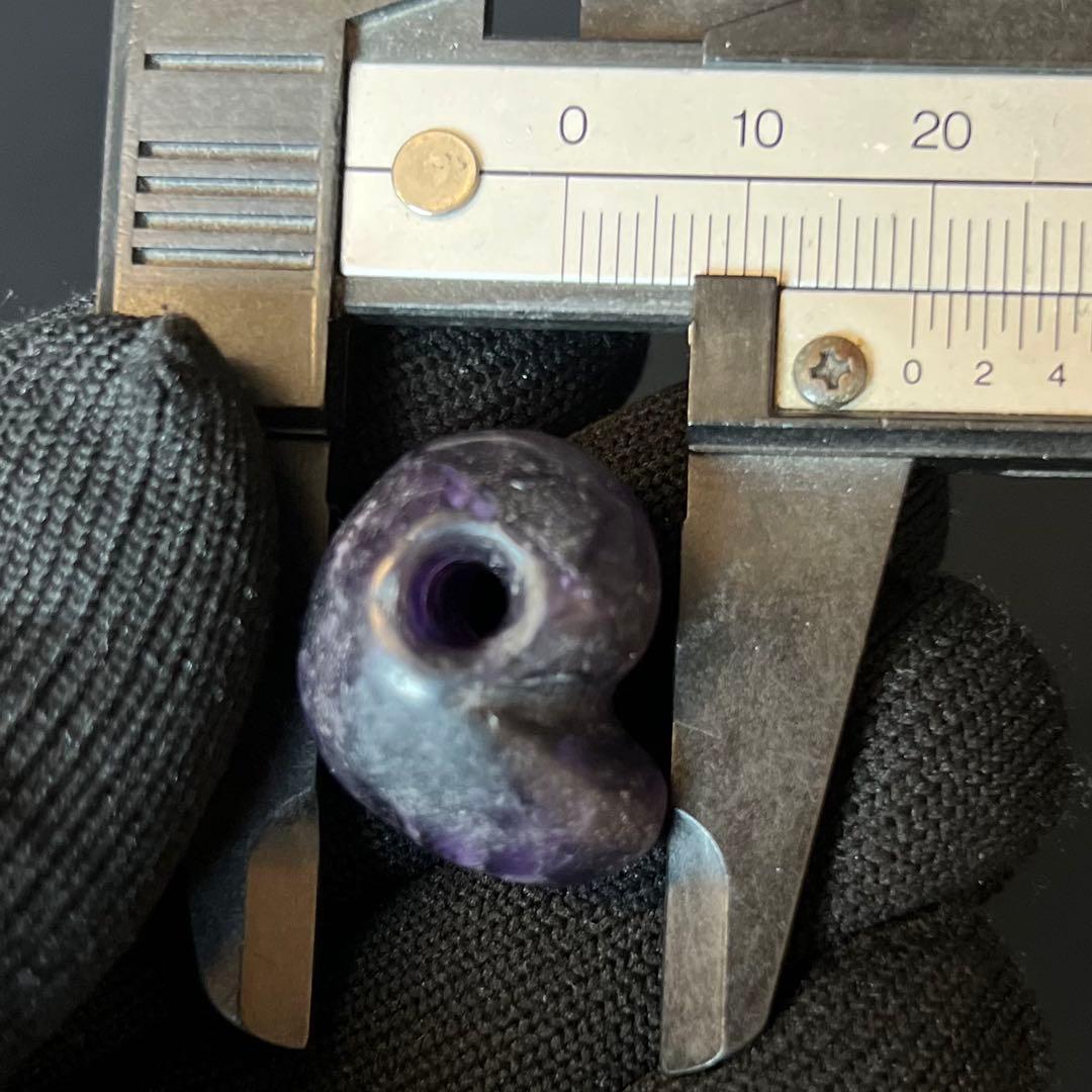 古墳時代 出雲形 勾玉 紫水晶◎美形 ころっと可愛い小ぶり奈良県伝承 古代装身具