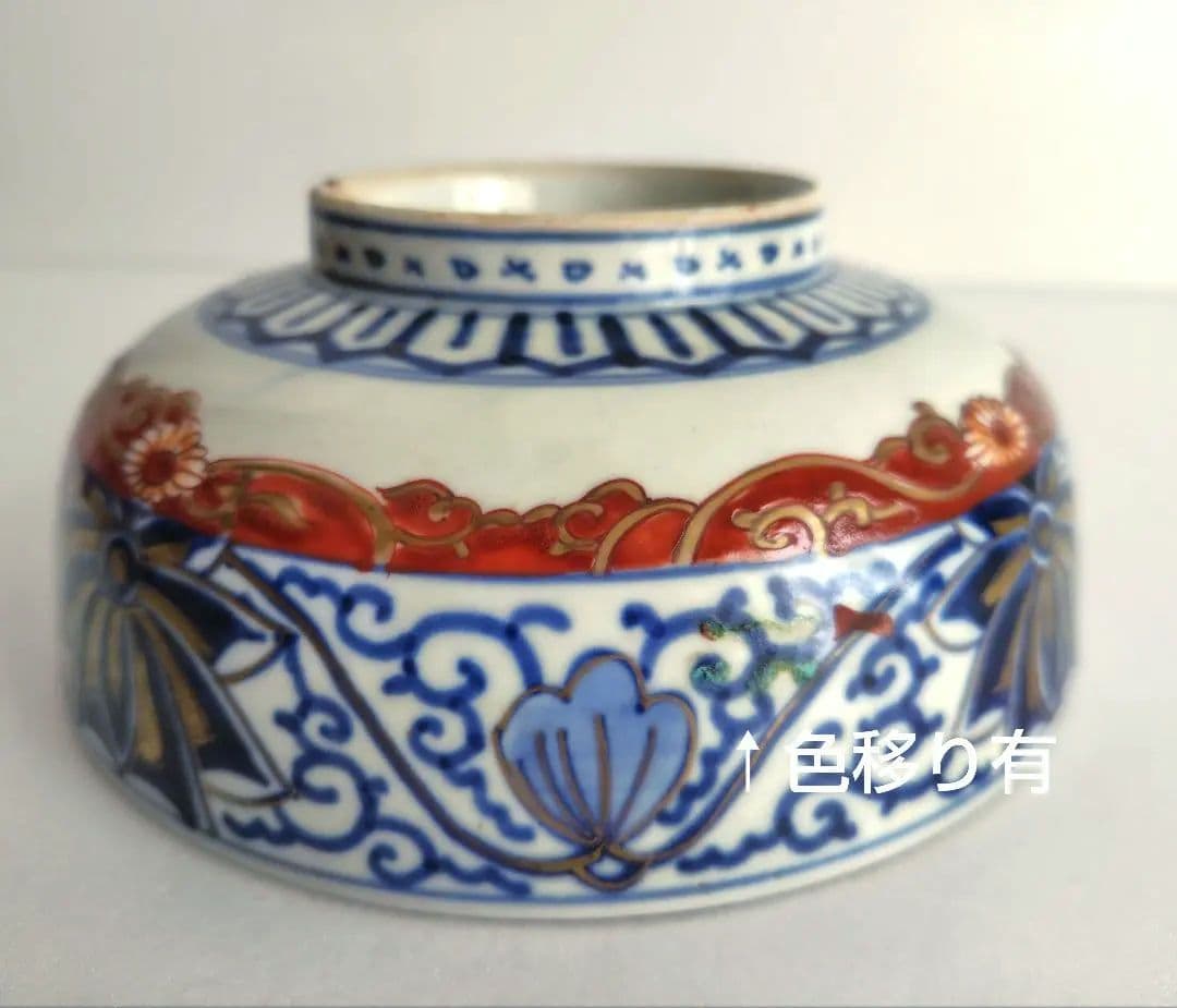 古伊万里　色絵大鉢3個セット『ドラゴン&鶴』江戸〜明治　アンティーク　骨董　金彩