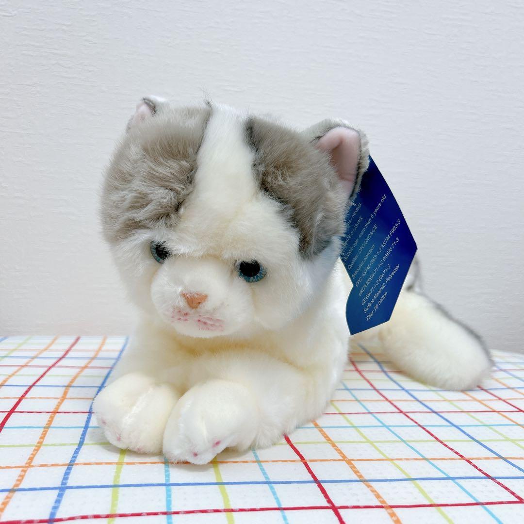 ぬいぐるみ ブリティッシュショートヘア ハチワレ リアルな猫のぬいぐるみ