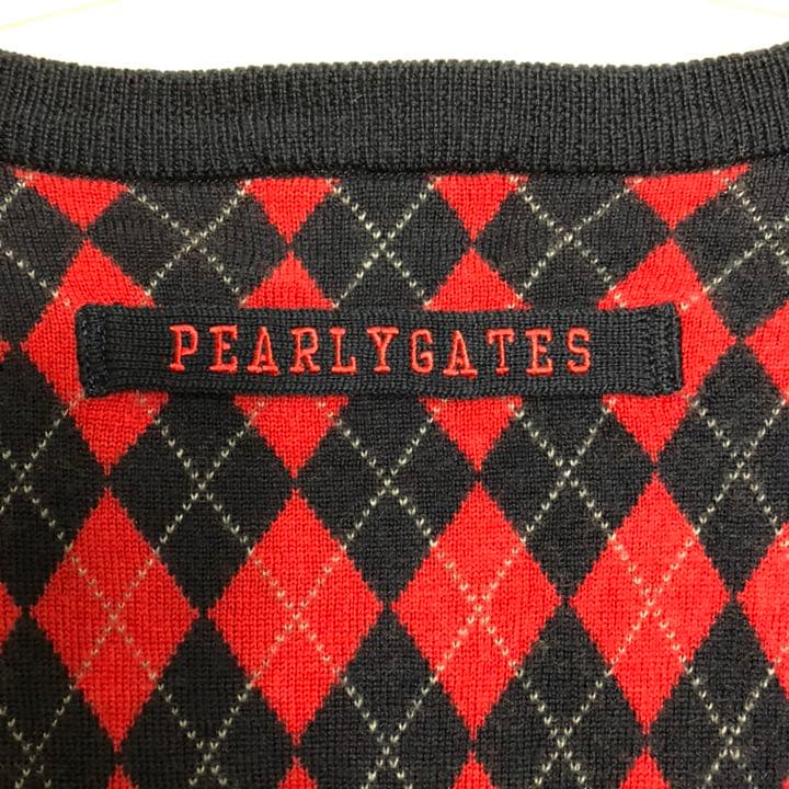 パーリーゲイツ アーガイル柄 ニット カーディガン 美品 激安‼️