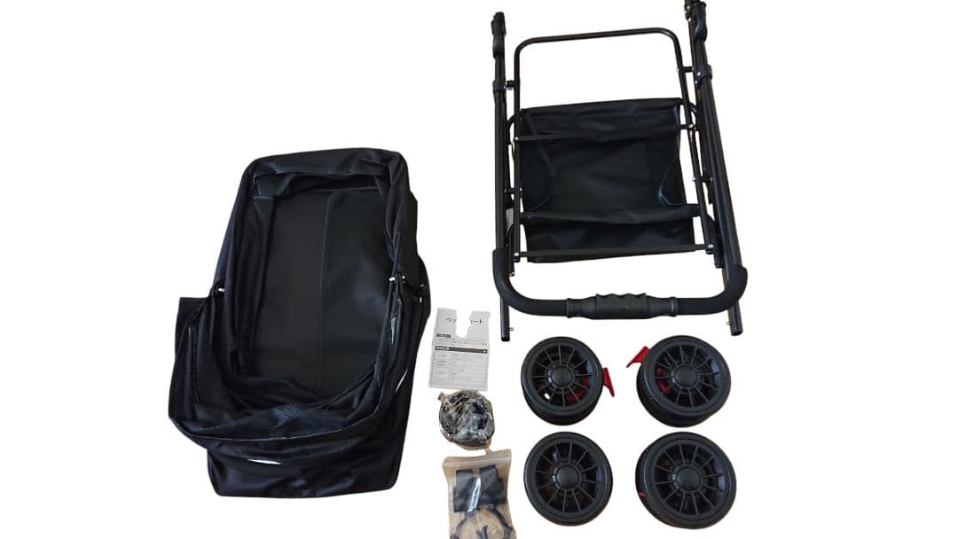 未使用　ペットカート バギー 分離型 キャリー わんわん　ブラック 犬 中型犬