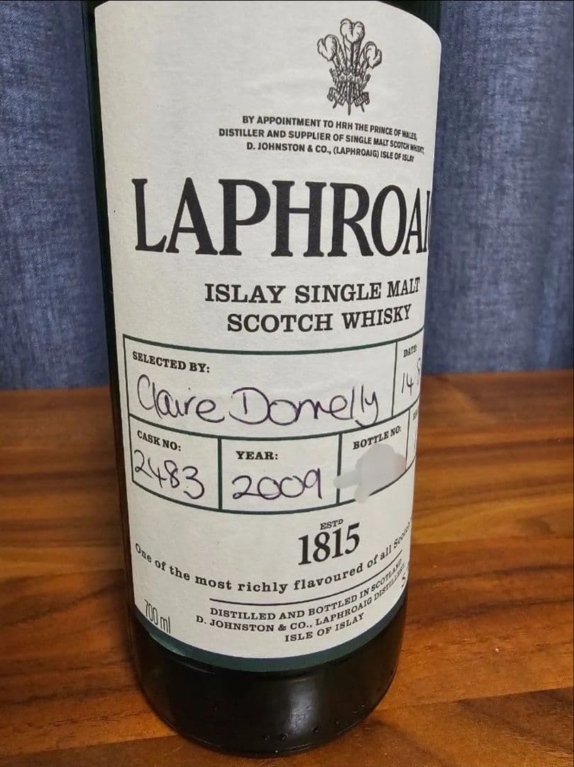ラフロイグ2009 シングルカスク ハンドフィール #2483