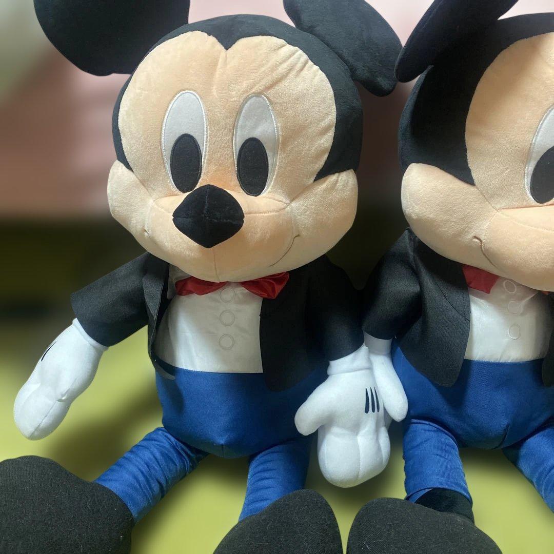 ミッキーマウス ぬいぐるみ 2体セット　大きい　ミッキー　おめかしミッキー