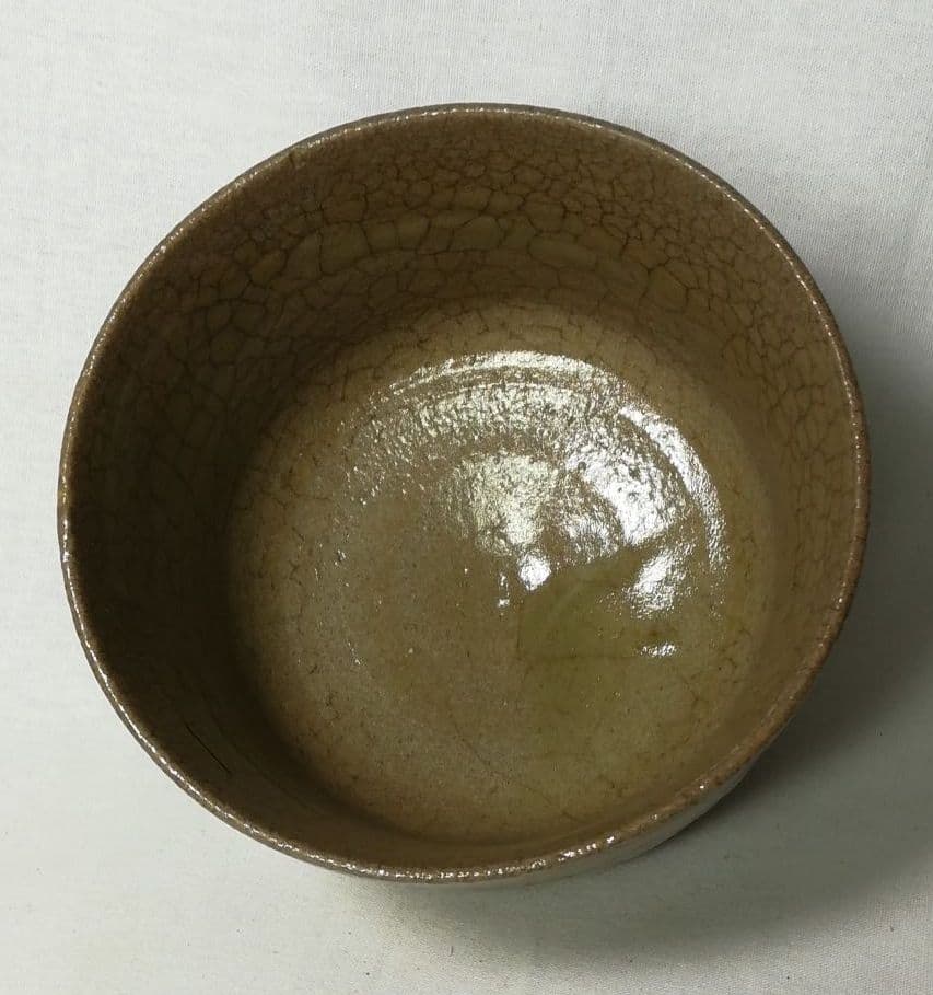 唐津焼　絵唐津　茶碗　梅月堂五世　香川景嗣　歌　共箱　茶道具