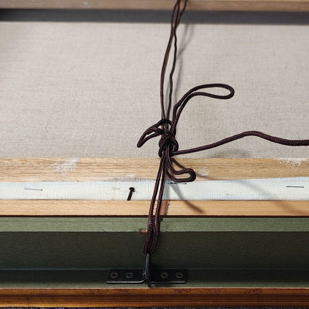 【送料込】F50号 特大 油彩額縁 ＋ 肉筆「大崩山 紅葉」 VIC木枠 公募展