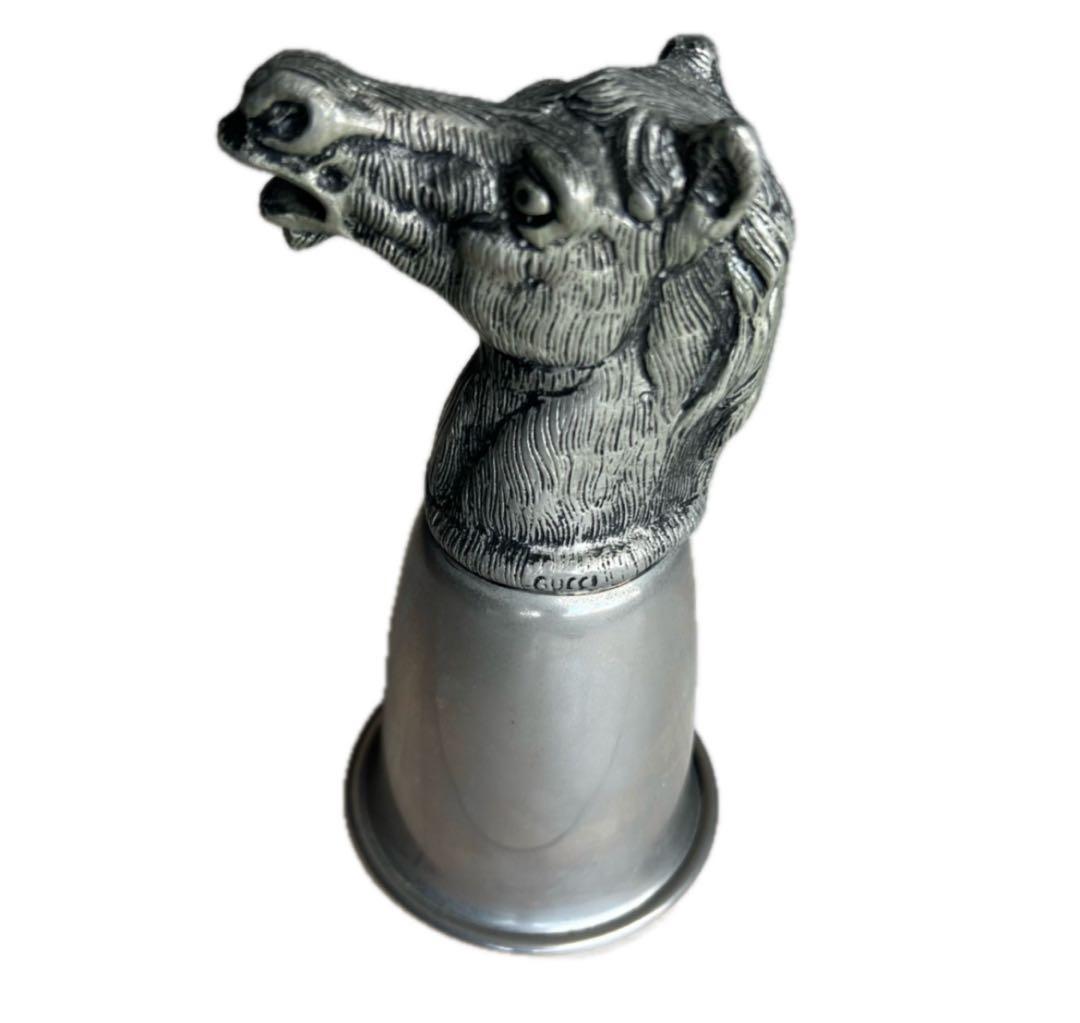 GUCCI グッチ　シルバー　ヴィンテージグラス　ゴブレット　ホース　馬　丑年