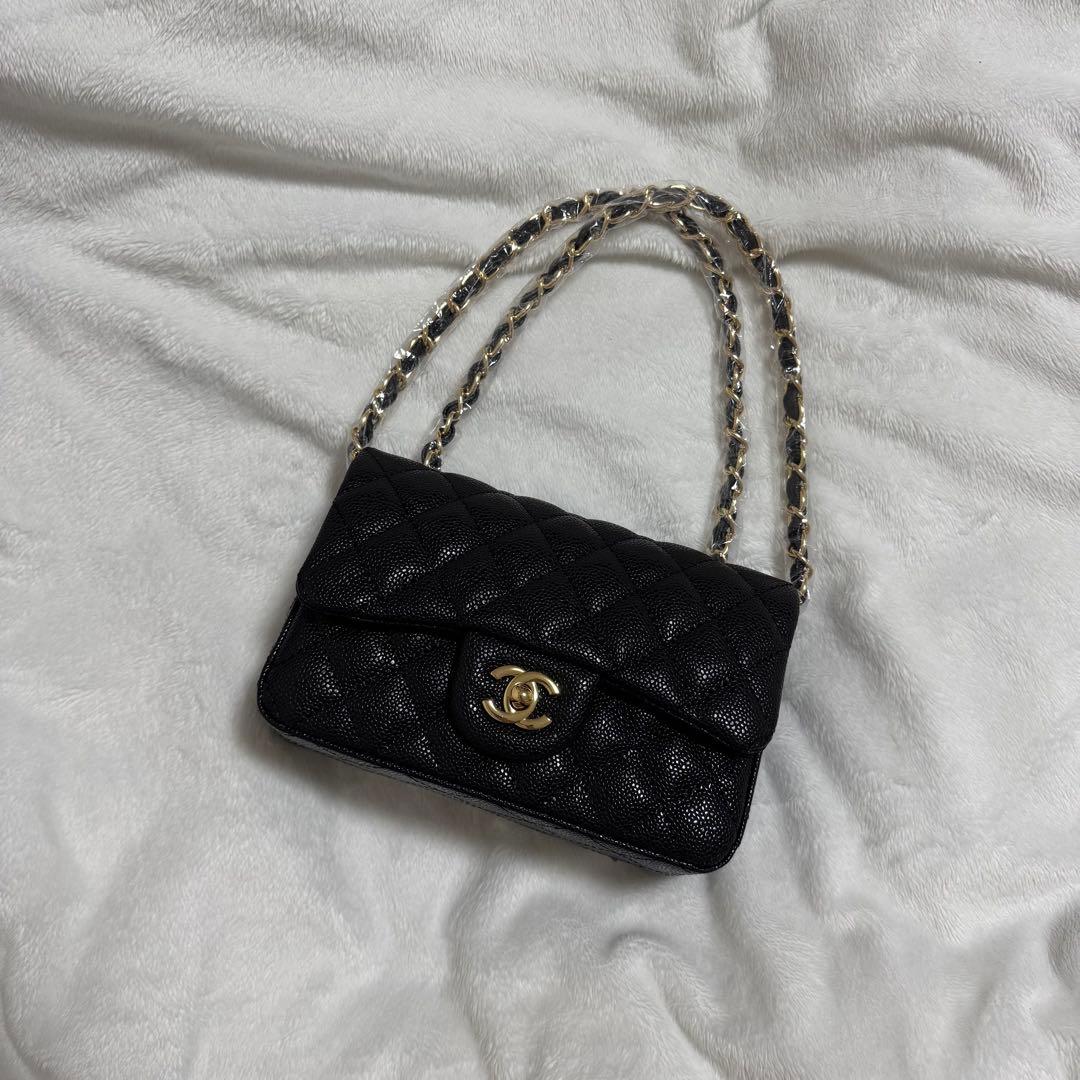CHANEL ノベルティ チェーン ショルダー ハンドバッグ マトラッセ
