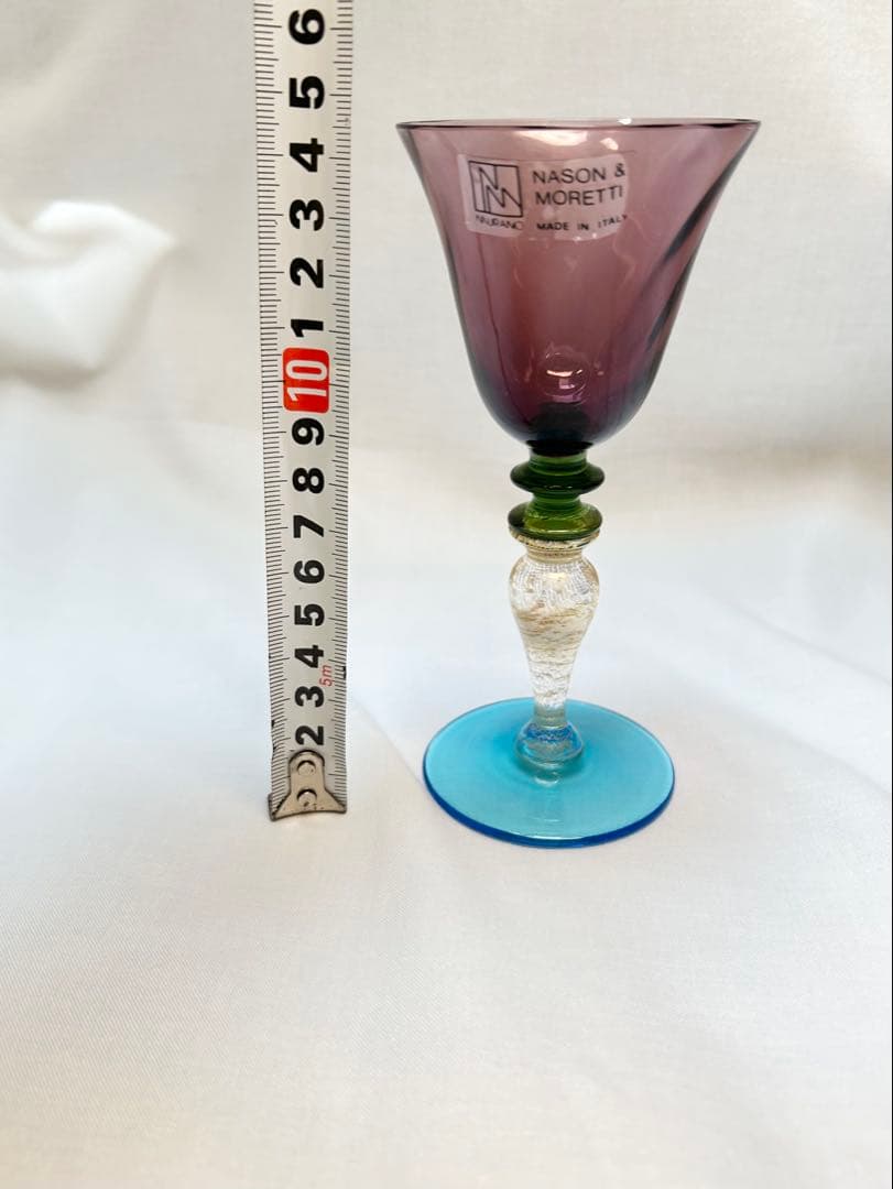 ベネチアングラスNason & Moretti カラフルガラスワイングラス
