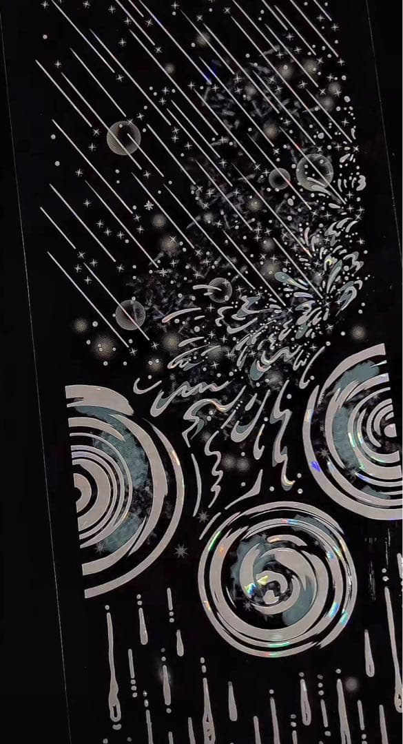 【9063】海外　マステ　3/5/巻　貝殻光マスキングテープ　雨　水滴　さざなみ