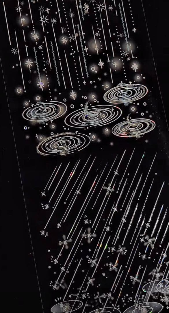 【9063】海外　マステ　3/5/巻　貝殻光マスキングテープ　雨　水滴　さざなみ