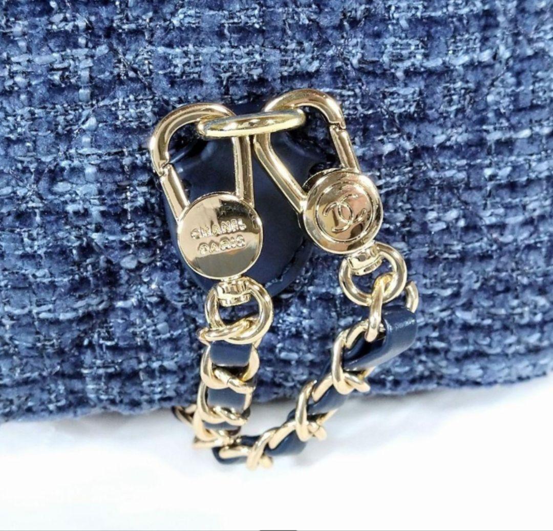 CHANEL ツイードバックパック ネイビー