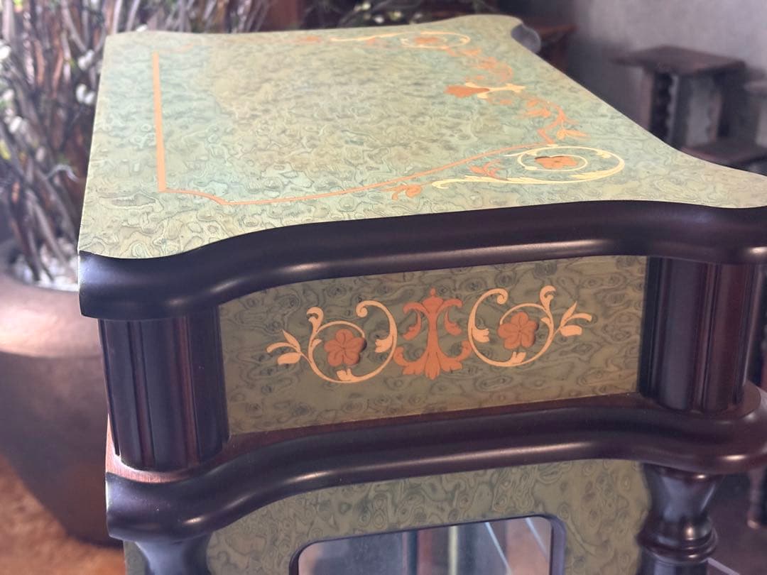 象嵌 キャビネット ガラスケース ショーケース アンティーク ビンテージ YZ