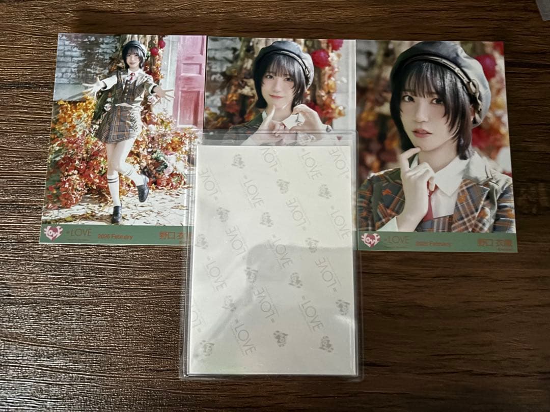 イコラブ 野口衣織 生写真 直筆 ラブソングに襲われる＋ノーマルコンプ