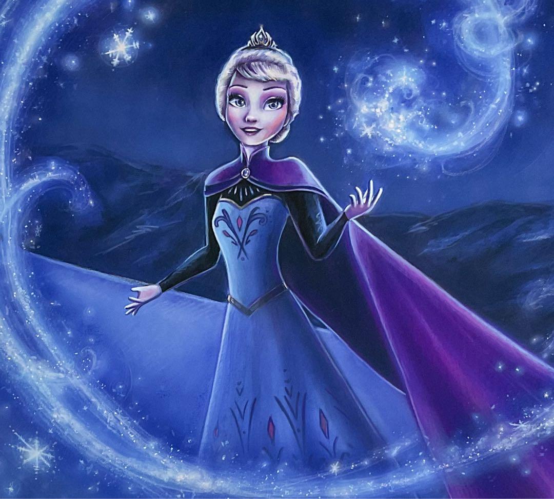 【アナと雪の女王】Vanderstelt ジクレ版画ディズニー証明書付き エルサ