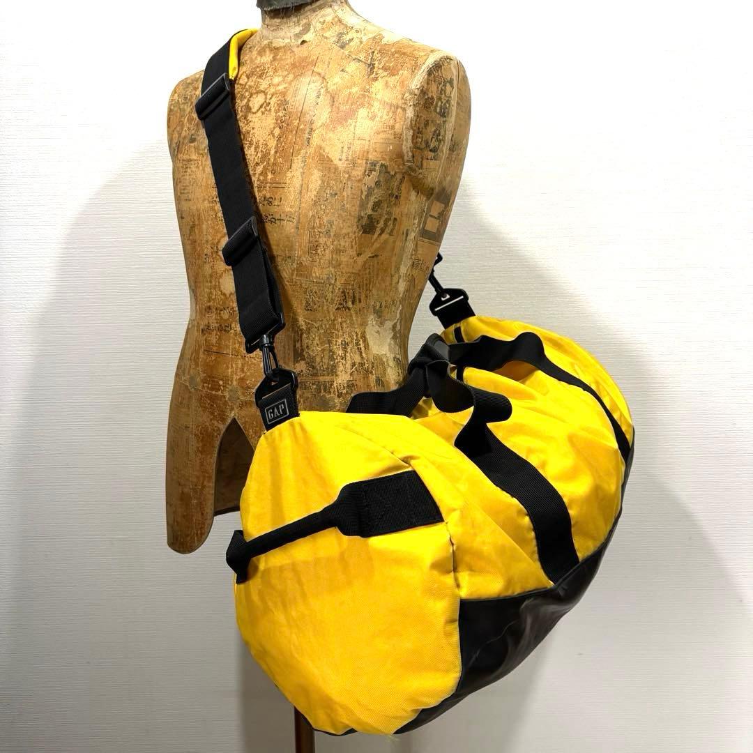 希少 00s 黄 黒 OLD GAP オールドギャップ ボストン ドラム バッグ