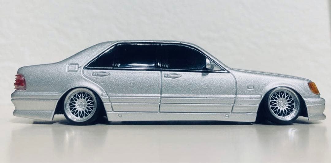 1/64 改　メルセデス・ベンツ S600 W140 ローダウン　ツライチ