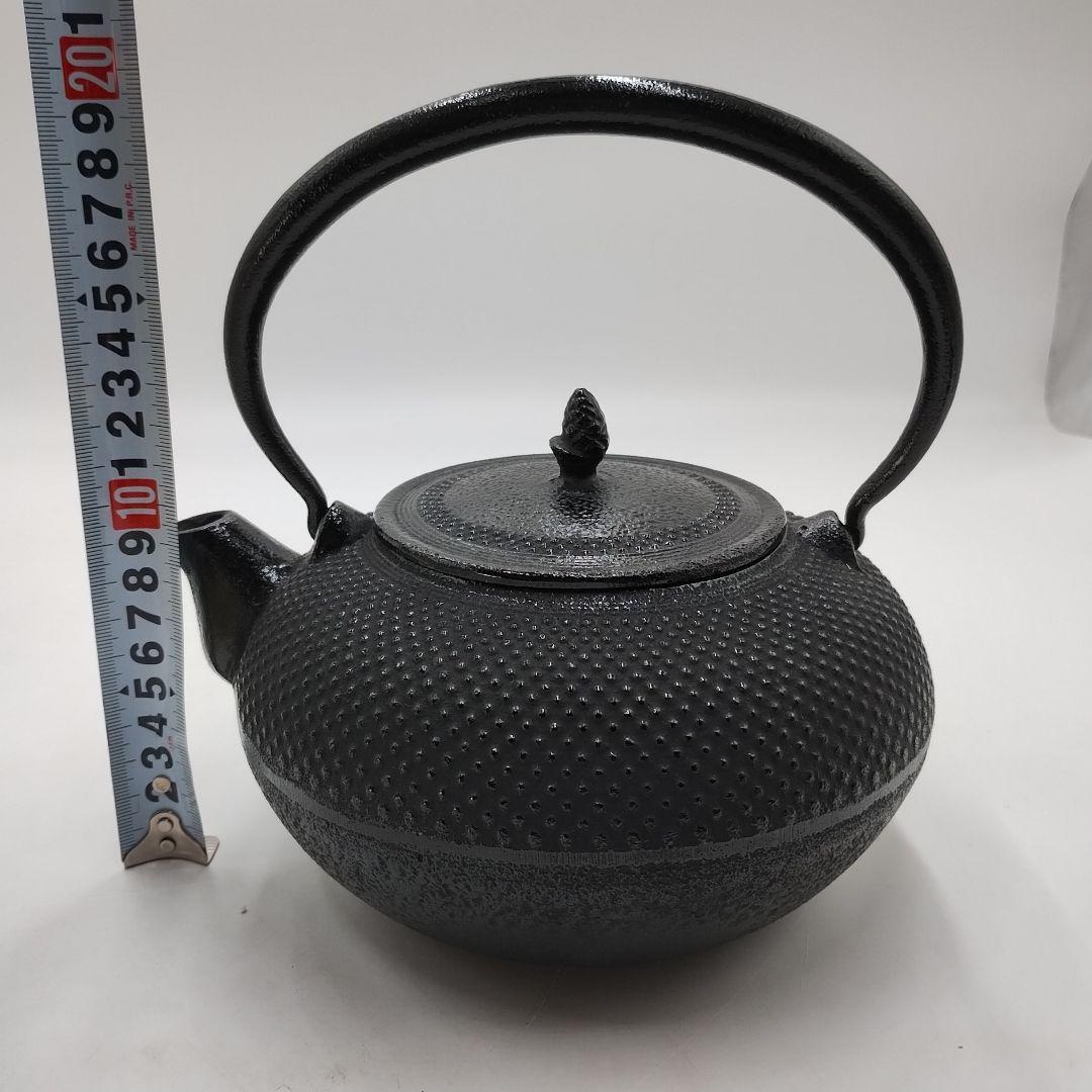 bM159T 南部鉄器 南部鉄瓶 鍋元 算玉アラレ 1.5L 鉄瓶